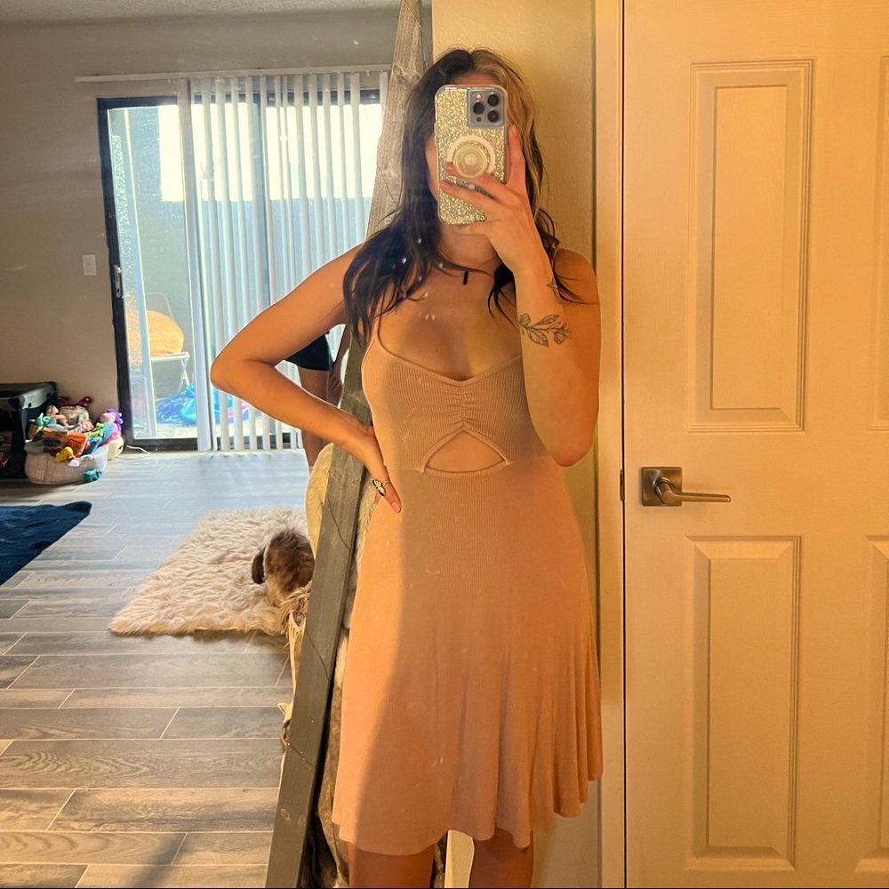 soft bleached like pink dress